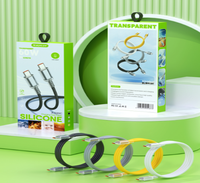Kabel USB Silikon Kristal Finesse Quality 60W 1 Meter Tipe-C ke Tipe-C 6A Pengisian Cepat Multifungsi PK Origin