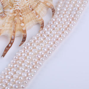 Cuentas de Perlas de Agua Dulce Casi Redondas de 6-7 mm para Manualidades, Perlas Sueltas para Bisutería - Product Image 1