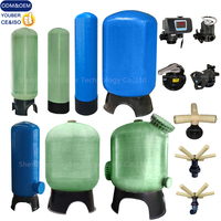 FRP Filter karbon aktif tangki air, Filter karbon keras penyaring air untuk pertukaran Ion Resin industri penyaring air limbah