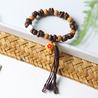 Bracelet pour chiot DIY en grains de café Rudraksha