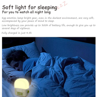 Jam Alarm Digital Lampu Malam Bayi ABS, Timer Penenang Tidur untuk Bayi