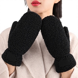 Mitaines convertibles sans doigts pour femmes, doublées en fausse fourrure Sherpa, longueur poignet, pour le ski, le cyclisme et les activités de plein air, vente en gros - Product Image 3