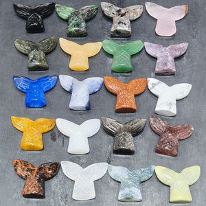 Venta al por mayor a granel Piedra Natural Cristal Tallado cola de pez tallado para regalo Deco - Product Image 5