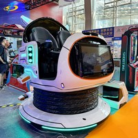 Machine VR Panda rotative 360°, jeu VR à monnayeur, borne d'arcade de réalité virtuelle à deux places
