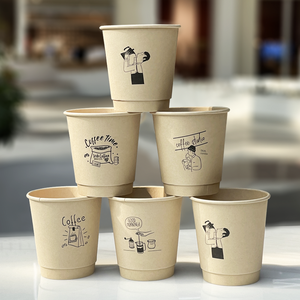 Custom Logo Food Grade Recyclable Disposable Kraft <strong>Cups</strong> 6oz / 8oz / 12oz / 16oz / 20oz Hot Cafe Coffee <strong>Paper</strong> <strong>Cup</strong> with Lid - Product Image 1