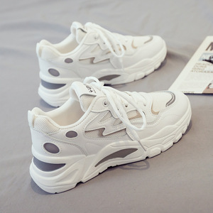 Baskets pour femmes style Dunks, décontractées, sportives, blanches et noires, chaussures de course personnalisées - Product Image 1