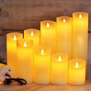 <span class=keywords><strong>Bougie</strong></span> électronique <span class=keywords><strong>LED</strong></span> <span class=keywords><strong>rechargeable</strong></span> pour mariages, anniversaires, noël, grand diamètre, cire de paraffine, décoration de bar créative - Product Image 2