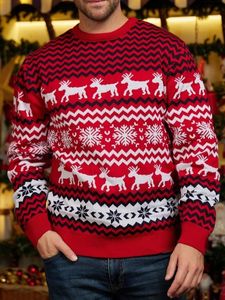 OEM Red <strong>Women's</strong> Plus-Size Knitted Pullovers Casual Knitwear <strong>Jumper</strong> Tops for Ladies Winter Merry <strong>Christmas</strong> Logo Front for Autumn - Product Image 4