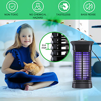 Lampe anti-moustiques électrique puissante JZ UV haute tension, à aspiration 360°, pour intérieur, en ABS solide