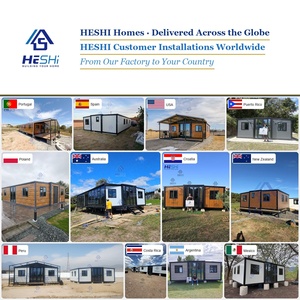 บ้านสำนักงานสำเร็จรูป HESHI รุ่นโมเดิร์น พับได้ ขยายได้ หรูหรา ดีไซน์ผนังกระจกสีดำภายนอก 5 แบบ - Product Image 5