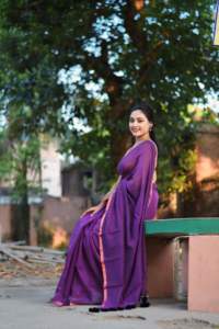 Robe en soie/coton Tussah à carreaux Azrak, motif asymétrique, écologique, séchage rapide, poids moyen, tissée, pour filles, mariage Akshay Sharma - Product Image 2