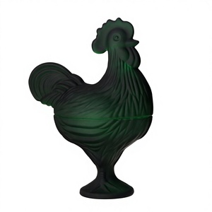 Barattolo in Vetro Satinato a Forma di Gallina FLVC, Moderno e Minimalista, Contenitore <span class=keywords><strong>per</strong></span> Caramelle, <span class=keywords><strong>Zucchero</strong></span> e Frutta Secca - Product Image 1