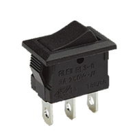 Sakelar Rocker ON-OFF 21X15MM ZV/YW1-208 / 3 dengan Tombol Hitam 4 Pin DPST IP41 10A 125V/250V untuk Penggunaan Industri