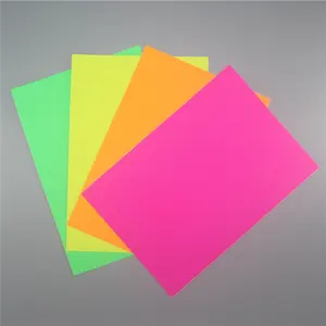 Colorful Self Adhesive Fluorescent A4 Writing Paper Sticker