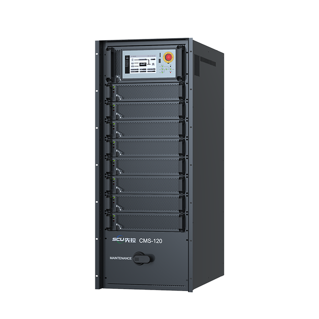 SCU Modular Three Phase IGBT Rectifier Online UPS 30kva-1200kva Power Supply IECO Mode 99.5% Efficiency Lithium/LiFePO4 Battery