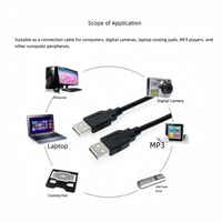 OEM USB 2.0 Stecker-zu-Stecker Kabel 480Mbps Hochgeschwindigkeits-Datenübertragung Abgeschirmtes Geflochtenes Vergoldetes Kabel 1m 2m 3m 5m 10m 15m