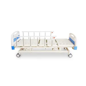 High Quality Clinic Second Hand Medical Bed Adjustable Hospital Bed Manual 3 Cranks Hospital Patient Bed