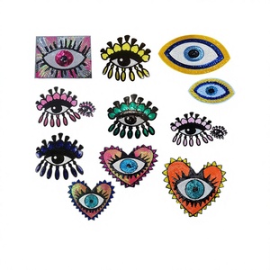 Patchs brodés à sequins motif œil maléfique, thermocollants et à coudre, badges appliqués pour vêtements, sacs et cadeaux - Product Image 3