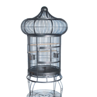 Cage à oiseaux suspendue en fer forgé écologique de haute qualité avec motif animal en treillis métallique et plateau en plastique pour volière
