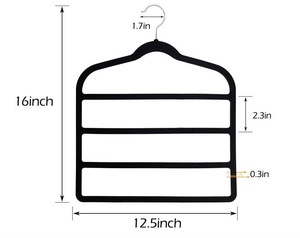 Support de pantalon magique à quatre couches écharpe en soie écharpe flocage support pour économiser de l'espace suspendu <span class=keywords><strong>rangement</strong></span> mural - Product Image 6