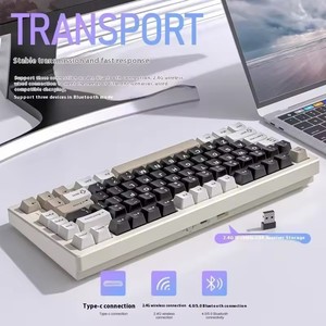 Teclado Mecánico Inalámbrico <span class=keywords><strong>X75</strong></span> BT, Tri-Modo, Aleación de Aluminio, RGB, Interruptores Intercambiables en Caliente, Teclado para Juegos, Accesorio para PC Gamer - Product Image 4