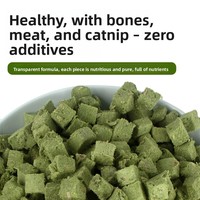 Conghui Pet Complément Alimentaire Lyophilisé pour Chats : Herbe, Grains et Poulet pour Soins Dentaires et Nutrition, Adapté à Tous les Stades de Vie