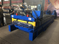 Máquina de fabricación de láminas de hierro, máquina de laminación de doble diseño para techo glaseado