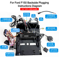 Navihua 14.5 pouces Tesla Style écran vertical Android Audio Radio stéréo lecteur DVD Carplay GPS pour Ford F150 Raptor 2015-2020