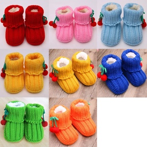 Scarpe da <span class=keywords><strong>neonato</strong></span> in pile foderate in <span class=keywords><strong>maglia</strong></span> uncinetto calzini in lana traspirante filati per maglieria calzature invernali per <span class=keywords><strong>neonato</strong></span> - Product Image 5