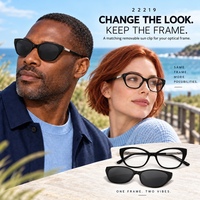 Montures de lunettes unisexes TR90, ensemble de lunettes optiques, lunettes de soleil à clip, verres polarisés TAC, protection anti-rayonnement UV400
