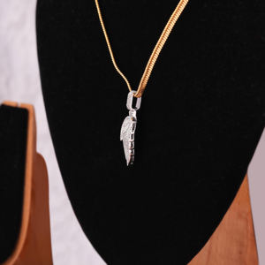 จี้รูปขนนกทองคำแท้ 14 กะรัต ดีไซน์สวยงาม ประดับเพชรแล็บโกรว์ 1.00 กะรัต เหมาะสำหรับโอกาสหมั้นและวันครบรอบ - Product Image 3