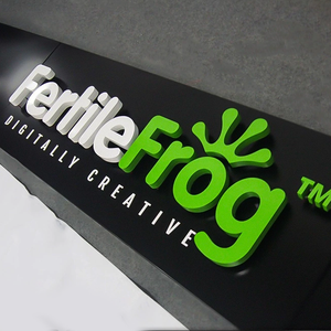 Led phía trước thắp sáng dấu hiệu 3D facelit và <span class=keywords><strong>Side</strong></span> lit Acrylic vàng kim loại ánh sáng lên LED kênh thư ký - Product Image 4