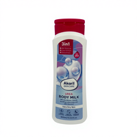 Lait corporel hydratant nourrissant à la formule de soin longue durée 3 en 1 400 ml, douceur, vitamine E précieuse, 5% d'urée