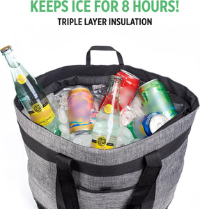 Mochila Nevera Aislante de Poliéster <span class=keywords><strong>Jumbo</strong></span> Fashion (Color Carbón) 30L, Aislamiento Térmico Premium, Plegable, Cierre de Cremallera Suave - Product Image 5