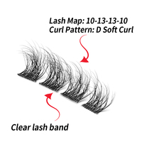 Faux cils naturels pré-cartographiés, 5 paires de 10 paires de cils qui ont l'air d'extension de cils Vente en gros