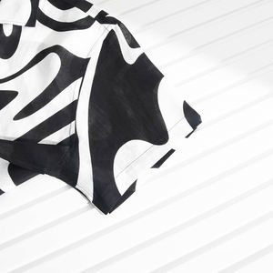 Camicie Casual da <span class=keywords><strong>Uomo</strong></span> Estive con Stampa Floreale, Antirughe, Traspiranti, 100% <span class=keywords><strong>Lino</strong></span>, <span class=keywords><strong>Oversize</strong></span>, Asciugatura Rapida, Maniche Corte, Monopetto - Product Image 3