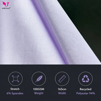 Tissu tricoté en polyester recyclé et élasthanne, 360 g/m², épais, opaque, mat, extensible dans les quatre sens, pour leggings de yoga et vêtements sculptants