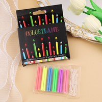 Huaming Vente en gros Bougies d'anniversaire sans fumée à flamme colorée, bougies magiques à flamme arc-en-ciel, bougies d'anniversaire joyeuses