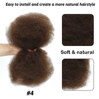 Cheveux vierges brésiliens Gladys, couleur naturelle # 4 # 27 # 30 mèches de cheveux humains afro crépus en vrac pour tresses et extensions de cheveux pour dreadlocks