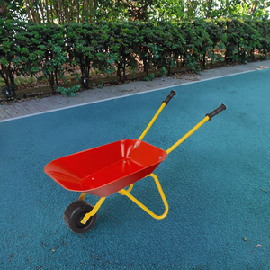 Mini <span class=keywords><strong>brouette</strong></span> de jardin légère pour enfants en métal et plastique avec roues en caoutchouc plein, cadeau idéal pour les enfants pour jouer dans la cour - Product Image 2