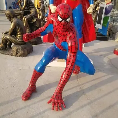 Tùy Chỉnh Nhựa Sợi Thủy Tinh Hành Động Bộ Sưu Tập Phim Bức Tượng Điêu Khắc Spiderman Hình Người Nhện Cuộc Sống Kích Thước