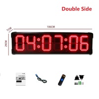 Pantalla impermeable de doble cara, reloj de carrera con temporizador de Cuenta regresiva Digital grande, temporizador Led de 8 pulgadas para correr maratón al aire libre