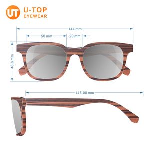 Lunettes <span class=keywords><strong>de</strong></span> soleil polarisées en bois et bambou pour femmes, hommes et enfants, avec monture en bois, imprimées, logo personnalisé, avec étui et boîte – Collection <span class=keywords><strong>2021</strong></span> - Product Image 1