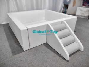 Soft play set kids white bounce house white and red soft play package set indoor outdoor baby soft play playground set - Product Image 5
