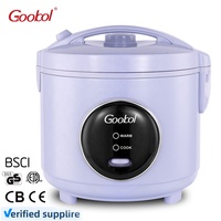 Mini-cuiseur à riz électrique multifonctionnel 1,5-2,2 L, carré, en plastique, avec tasse doseuse, idéal pour la maison et l'hôtellerie – Vente Flash