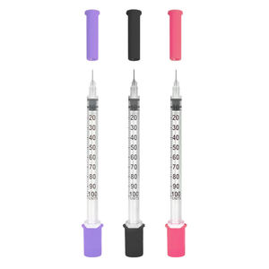 30G 31G 8MM 0.5ml 1ml Pink Disposable <strong>Insulin</strong> Syringe Safety <strong>Ultra</strong>- <strong>Fine</strong> Diabetic <strong>Insulin</strong> Syringe with <strong>Needle</strong> - Product Image 1