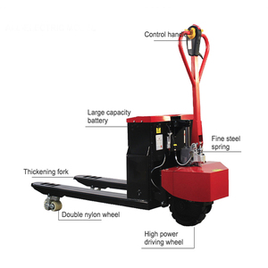 Chariot élévateur à fourche de 2 tonnes 1000 W tout-terrain motorisé, mini transpalette hydraulique manuel - Product Image 5
