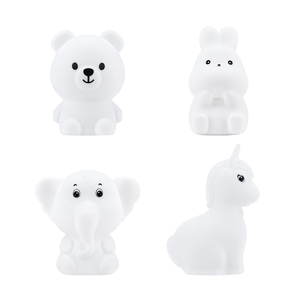 <span class=keywords><strong>Veilleuse</strong></span> portable pour bébé, lampe LED RGB rechargeable, lumière douce en silicone en forme d'animal pour la chambre des enfants - Product Image 6