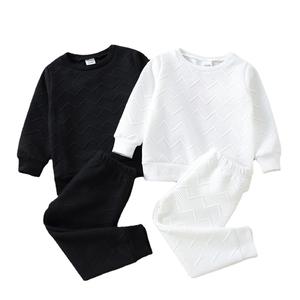 Conjunto de Dos Piezas Unisex de Moda para Otoño, Sudadera Deportiva de Cuello Redondo y Pantalones de Color Sólido, en Oferta - Product Image 1