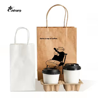 Porte-gobelets jetables en pulpe, 1/2/4 tasses, empilables, porte-gobelets durables, porte-gobelets en papier à emporter